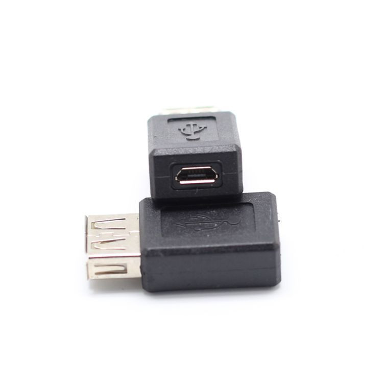 Új fekete USB 2.0 típusú A csatlakozó aljzatból Micro USB B aljzatba adapter dugó átalakító usb 2.0 mikro usb csatlakozóba nagykereskedelem