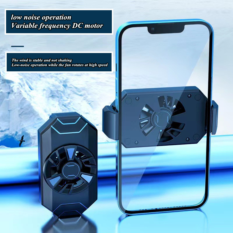 S1 Mobiltelefon hordozható univerzális hűtőventilátor Turbo Hurricane Game Cooler Cell Phone Cool hűtőborda IPhone/Xiaomi Radiatorhoz