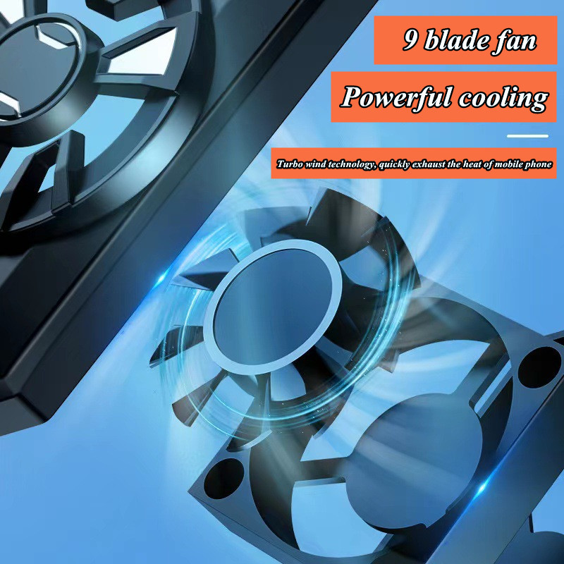 S1 Mobiltelefon hordozható univerzális hűtőventilátor Turbo Hurricane Game Cooler Cell Phone Cool hűtőborda IPhone/Xiaomi Radiatorhoz