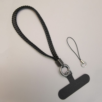 Scurtă țesut manual pandantiv telefon mobil șnur din piele aluat prăjit împletitură răsucită încheietura mâinii pentru femei pandantiv la modă șnur antipierdere pentru telefon