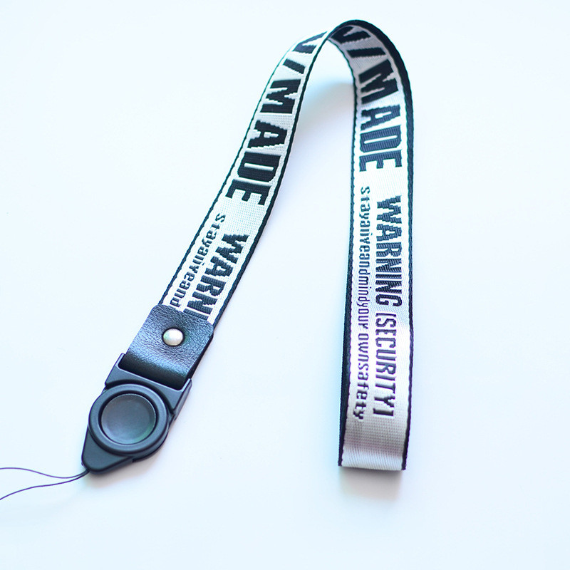 V/M jacquard szőtt mobiltelefon-kötél mobiltelefon-lánc elvesztésgátló nyakpánt kulcs zsinór személyi igazolvány