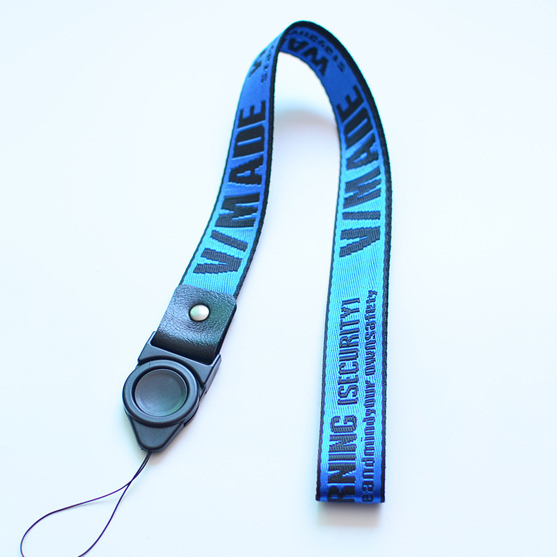 V/M jacquard szőtt mobiltelefon-kötél mobiltelefon-lánc elvesztésgátló nyakpánt kulcs zsinór személyi igazolvány