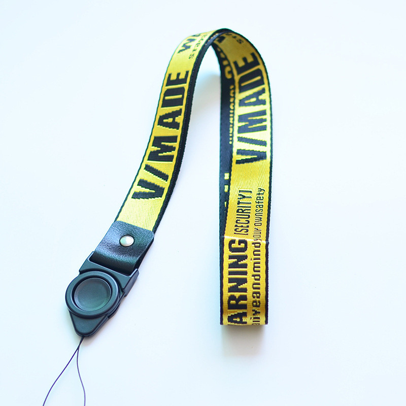 V/M jacquard szőtt mobiltelefon-kötél mobiltelefon-lánc elvesztésgátló nyakpánt kulcs zsinór személyi igazolvány