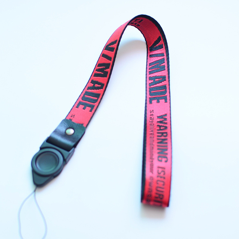 V/M jacquard szőtt mobiltelefon-kötél mobiltelefon-lánc elvesztésgátló nyakpánt kulcs zsinór személyi igazolvány