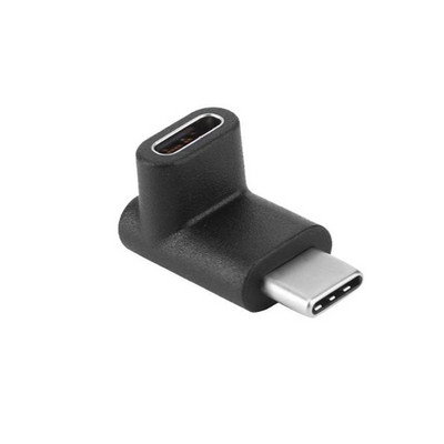 Adaptor USB-C cu unghi drept de 90 de grade, USB 3.1 tip C, convertor de sex masculin la feminin, pentru conector portabil pentru telefonul inteligent Samsung Huawei