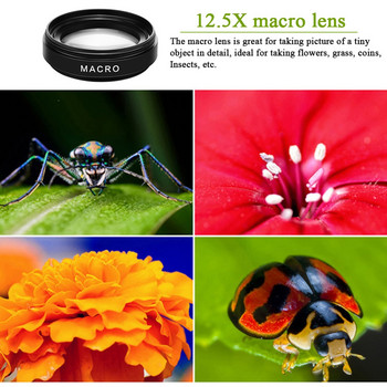 Universal Mobile Phone 0,45X Wide Angle 12,5X Macro HD Lens for iPhone Android