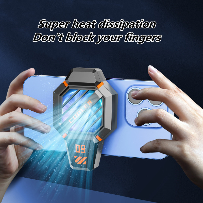 ÚJ DY09 Hűtőventilátor Mobiltelefon Újratölthető Akkus Csendes Játékhűtő Kettős sebességű Állítható Mobiltelefon Ventilátor Játékradiátor