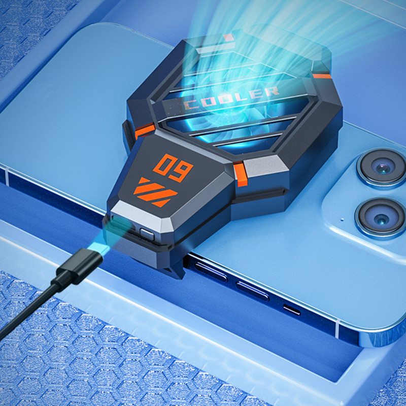 ÚJ DY09 Hűtőventilátor Mobiltelefon Újratölthető Akkus Csendes Játékhűtő Kettős sebességű Állítható Mobiltelefon Ventilátor Játékradiátor