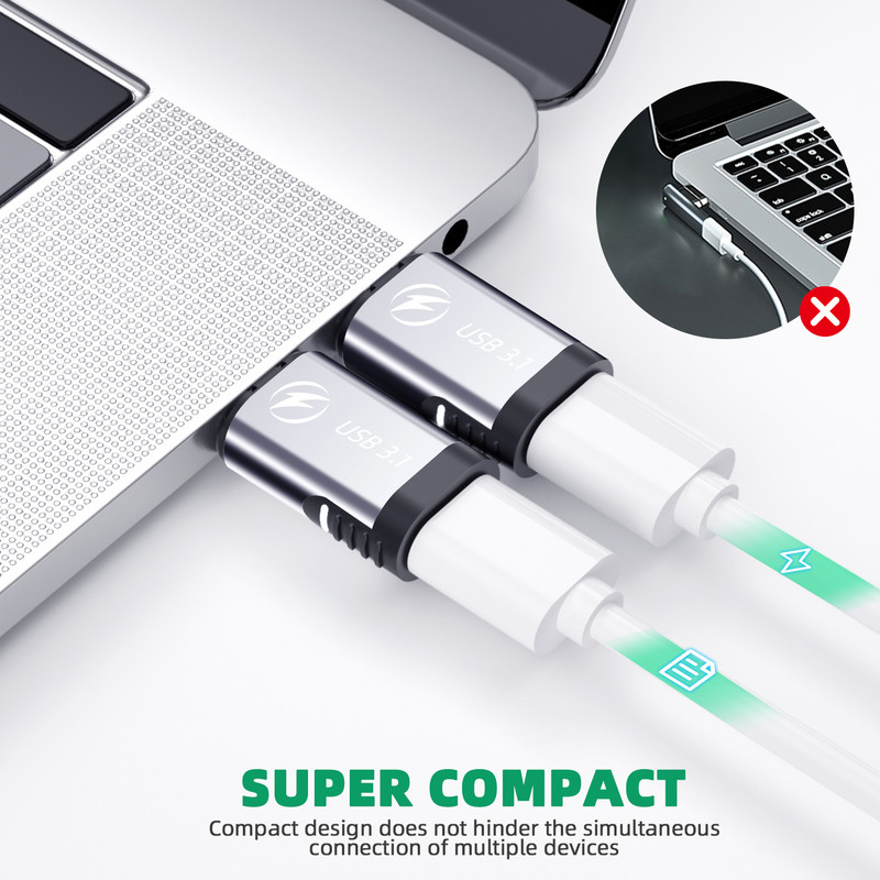 Gyorstöltő C típusú adapter USB C dugasz-alj 100 W adatátviteli csatlakozó mágneses átalakító USB3.1 USBC mágneses OTG adapter