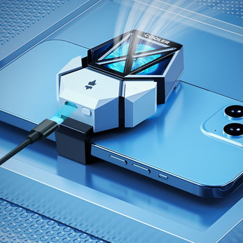 DY08 φορητό ψυγείο κινητού τηλεφώνου για PUBG ανεμιστήρα ψύξης ρύθμισης διπλής ταχύτητας για iPhone Android Gaming Αξεσουάρ Ψύξη παιχνιδιών
