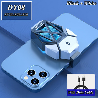 Radiator portabil pentru telefon mobil DY08 pentru PUBG Ventilator de răcire cu reglare cu două viteze pentru iPhone Accesorii pentru jocuri Android Cooler pentru jocuri