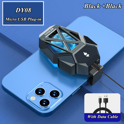 Radiator portabil pentru telefon mobil DY08 pentru PUBG Ventilator de răcire cu reglare cu două viteze pentru iPhone Accesorii pentru jocuri Android Cooler pentru jocuri