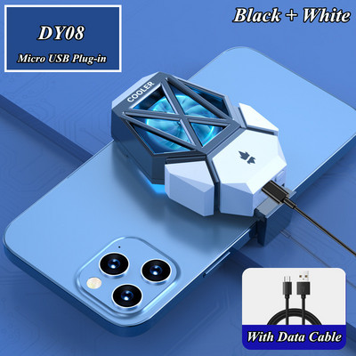 Radiator portabil pentru telefon mobil DY08 pentru PUBG Ventilator de răcire cu reglare cu două viteze pentru iPhone Accesorii pentru jocuri Android Cooler pentru jocuri