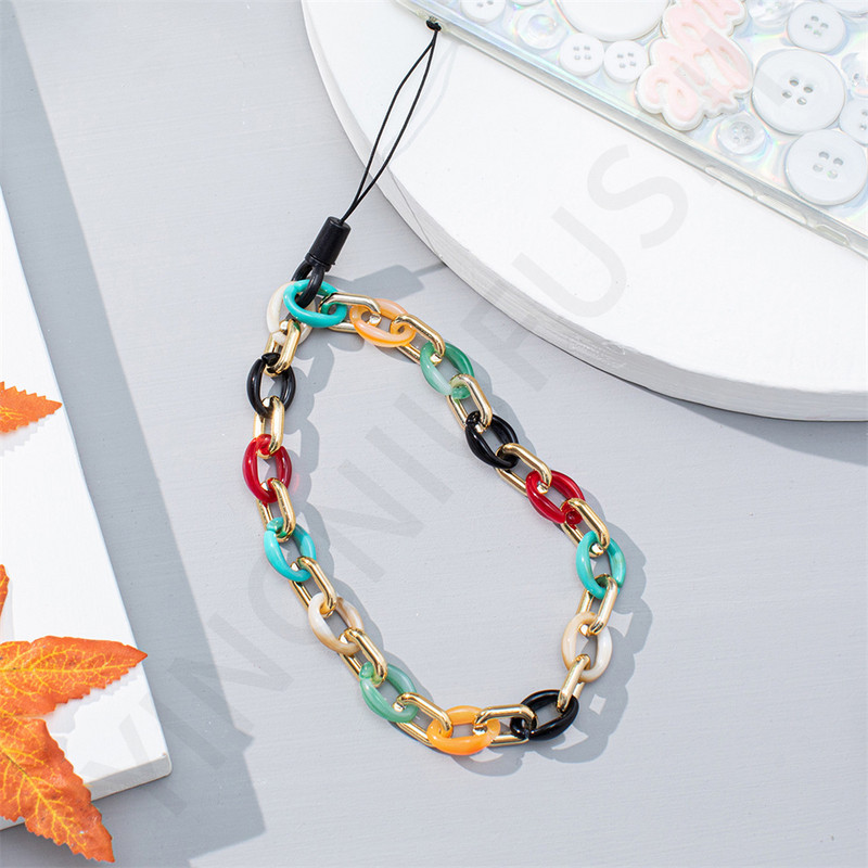 INS Kreatív Új Acklie Guancai Ring mobiltelefon-lánc Női Rövid, Elveszett divat Mobiltelefon Zsinór Kulcstartó