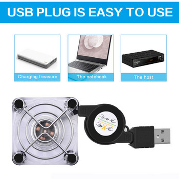 Ψύκτη 5V USB Power Fan Heat Sink Cooler Cooler for Android TV Box Set Top Box Κινητό Τηλέφωνο βεντούζα