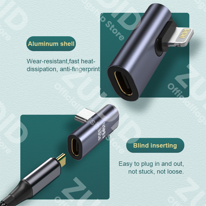 Könyök 8 tűs USB C típusú töltő adatkábel adapter konverter iPhone 13 12 Xiaomi mobiltelefon táblagéphez USB C-C adapter