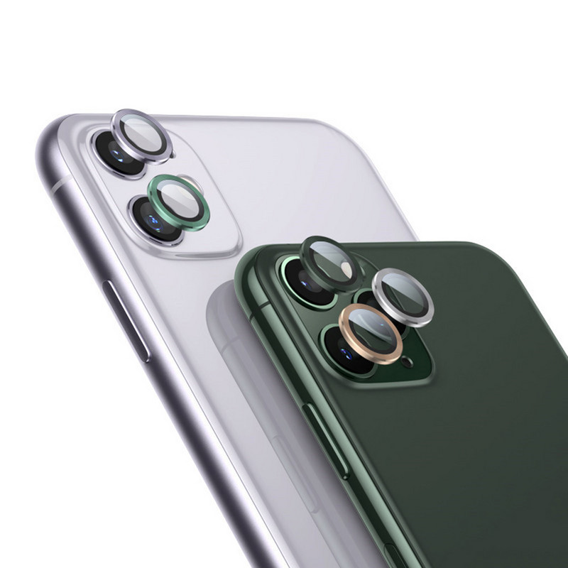 линзы Edzett Üveg Lentes Telefon Kamera Lencse Hátsó Védőgyűrű Takaró Védő iPhone 11 Pro Max telefon lencsék webkamera burkolata