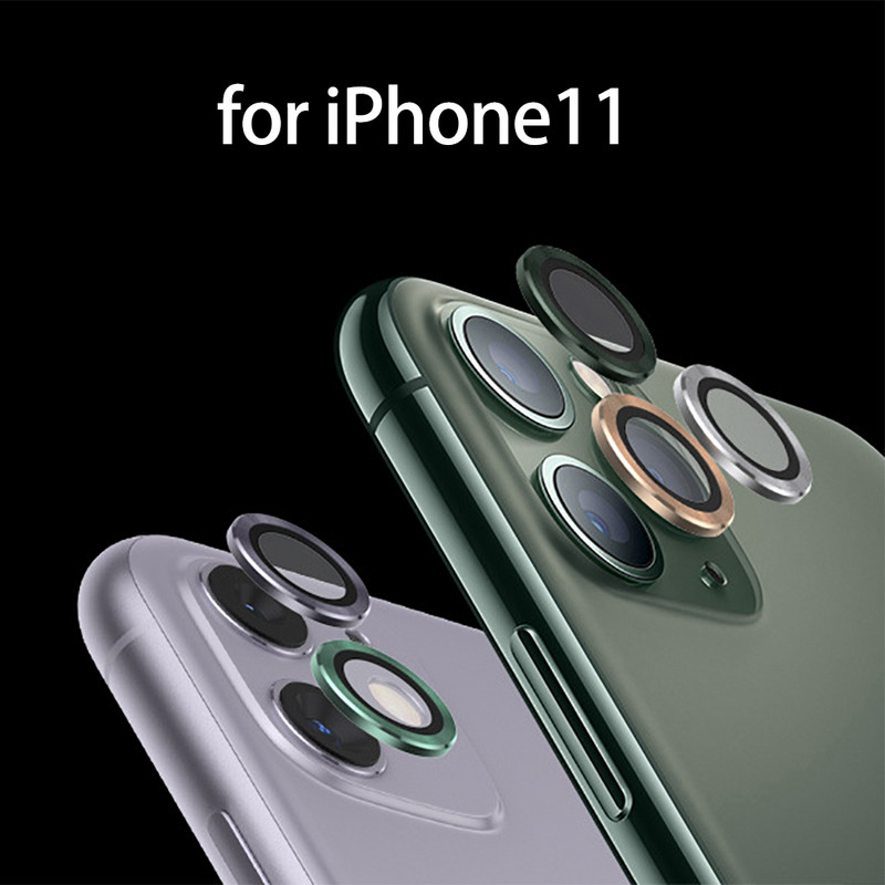 линзы Edzett Üveg Lentes Telefon Kamera Lencse Hátsó Védőgyűrű Takaró Védő iPhone 11 Pro Max telefon lencsék webkamera burkolata