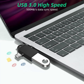 FONKEN OTG Type C адаптер 2in1 Micro Usb към USB C адаптер Мобилен телефон Четец на флаш устройство Конектор за мишка USB кабел Конвертор