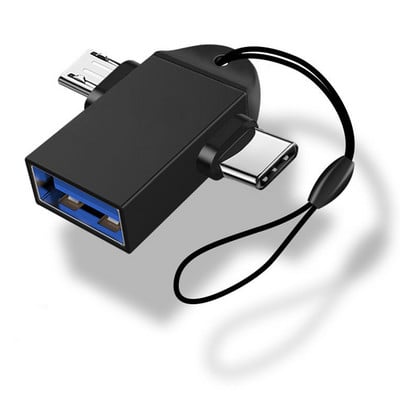 Adaptor FONKEN OTG tip C 2 în 1 Adaptor Micro Usb la USB C Cititor de unitate flash pentru telefon mobil Conector mouse-ul Convertor cablu USB