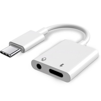 Adaptor splitter de încărcare audio 2 în 1 de tip C la mufă pentru căști de 3,5 mm pentru Samsung Galaxy S22 S21 Plus Conector auxiliar USB C dublu
