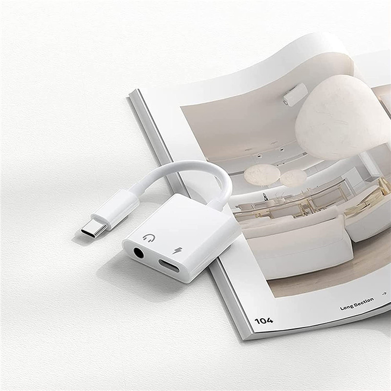 2 az 1-ben C típusú 3,5 mm-es fülhallgató-csatlakozó audio töltőelosztó adapter Samsung Galaxy S22 S21 Plus dupla USB C Aux csatlakozóhoz