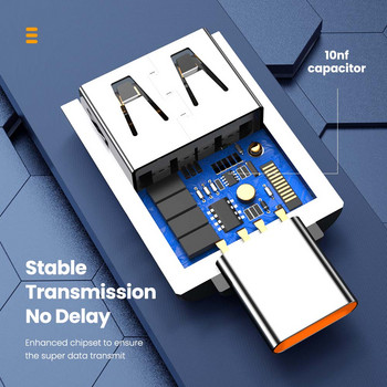 OLAF USB 3.0 To Type C Προσαρμογέας OTG σε USB C σε USB Type-C Μετατροπέας Θηλυκών Προσαρμογέας μεταφοράς δεδομένων για φορητό υπολογιστή Samsung Xiaomi