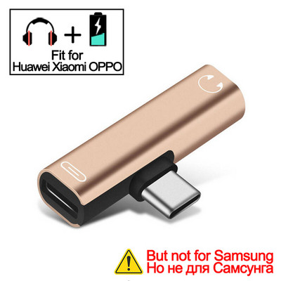2 în 1 tip C la jack de 3,5 mm cablu de încărcare pentru căști Adaptor USB 3.0 la tip C OTG pentru MacbookPro Xiaomi Huawei Type-C