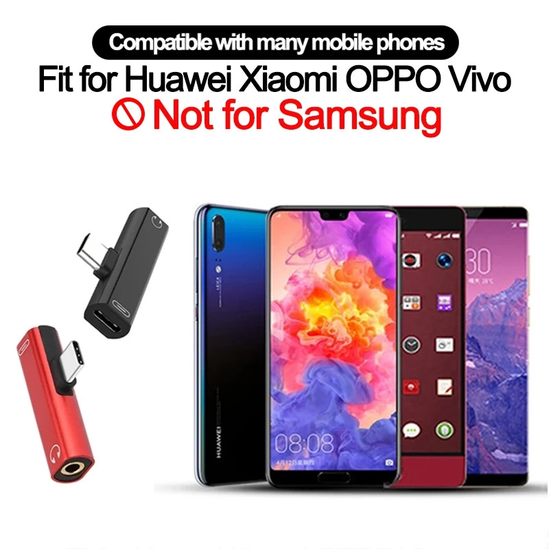 2 az 1-ben C típusú 3,5 mm-es jack fülhallgató töltőkábel átalakító USB 3.0 - C típusú OTG adapter MacbookPro Xiaomi Huawei Type-C rendszerhez