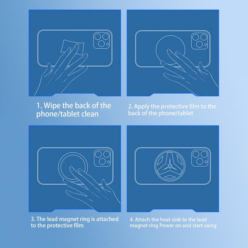 Mobiltelefon hűtő Megnövelt hűtési terület Zaj Kompakt méret Zökkenőmentes illeszkedés Telepítés félvezetős mobiltelefon radiátor hűtés