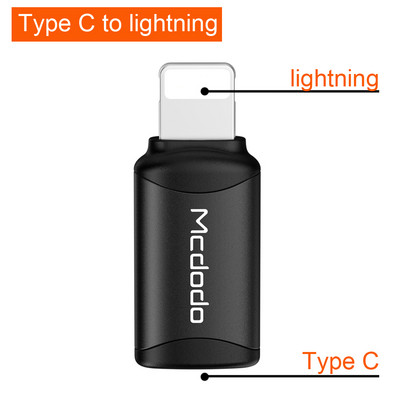 Adaptor Mcdodo OTG USB tip C la Lightning, cablu de date, micro convertor, pentru iPhone 13 12 11 Pro Max X XR 3A, încărcare rapidă