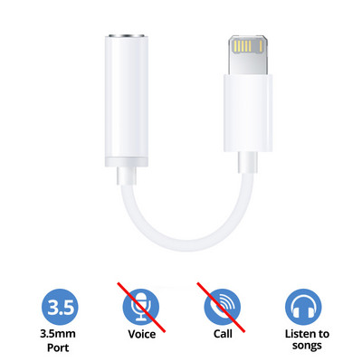 Pentru iPhone Adaptor Aux Iluminare la Adaptor pentru căști de 3,5 mm pentru iPhone 14 13 12 11 Pro Max XR Cablu audio Aux Accesorii pentru telefon