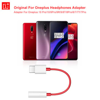 Γνήσιο καλώδιο ήχου Oneplus Type C σε Jack 3,5mm για Oneplus 10 Pro 10R 9 9RT 5G 8T 7T Nord 2T Ace Tipo c Headphone Aux Adapter