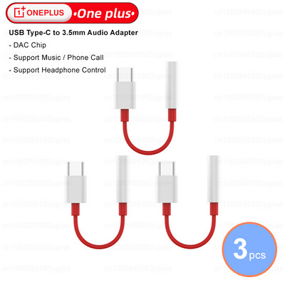 Cablu audio original Oneplus tip C la jack de 3,5 mm pentru Oneplus 10 Pro 10R 9 9RT 5G 8T 7T Nord 2T Ace Tipo c Adaptor auxiliar pentru căști