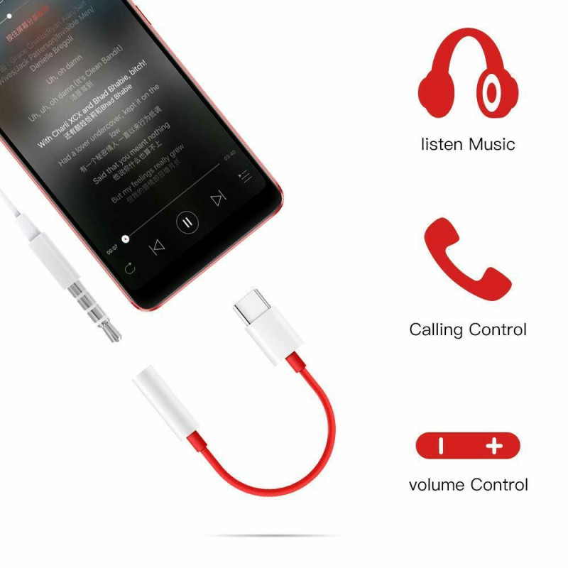 Eredeti Oneplus C típusú 3,5 mm-es jack audiokábel Oneplus 10 Pro 10R 9 9RT 5G 8T 7T Nord 2T Ace Tipo c fejhallgató Aux adapterhez