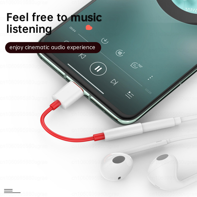 Eredeti Oneplus C típusú 3,5 mm-es jack audiokábel Oneplus 10 Pro 10R 9 9RT 5G 8T 7T Nord 2T Ace Tipo c fejhallgató Aux adapterhez