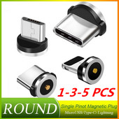 Mufă magnetică Adaptor cablu de încărcare magnetică 8 pini Micro USB tip C conector magnetic pentru iPhone Xiaomi Samsung Huawei