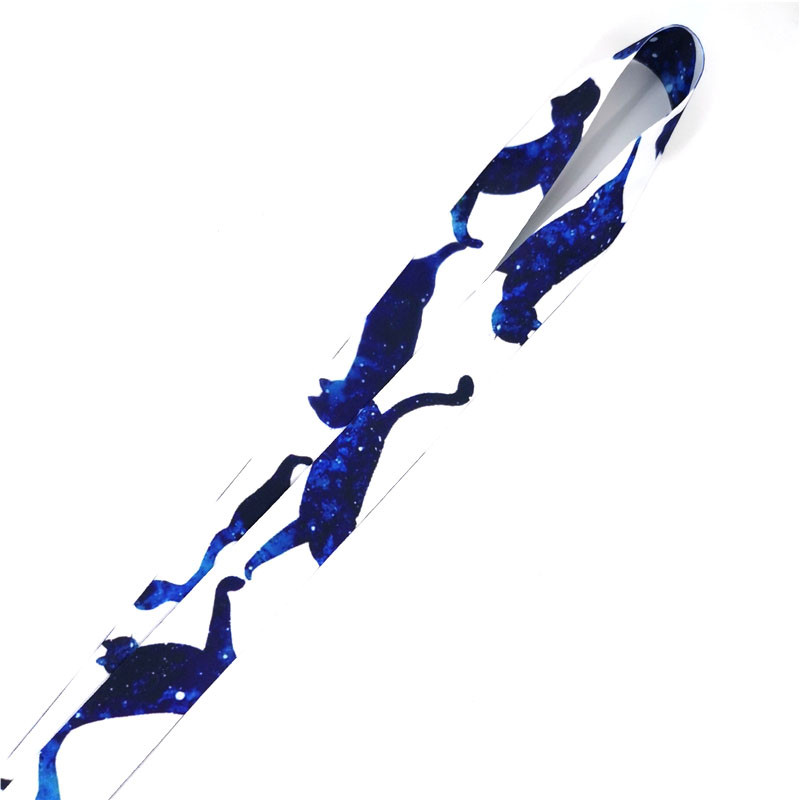 Csillagos égbolt macska nyakszíj kulcstartó zsinór kulcsokhoz személyi igazolvány táskatartó nyaklánc kulcstartó akasztó kötél heveder szalag DIY zsinór