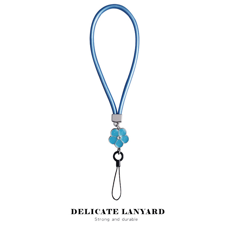 Rövid virágos csuklópántos telefon univerzális zsinóros mobiltelefon pántos bőr szilikon Simple Sling AntiLoss telefonpántos bűbáj