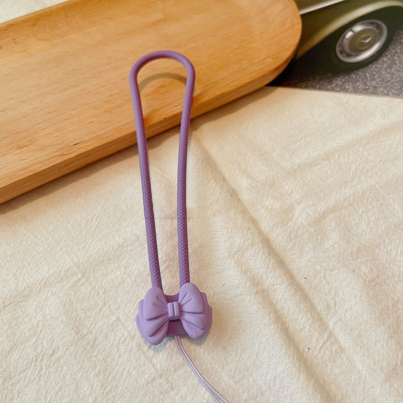 INS Aranyos 3D Candy színes masni csomó szilikon kézi szíj Airpods Pro 2 rajzfilm telefontok többfunkciós báj zsinóros karkötő