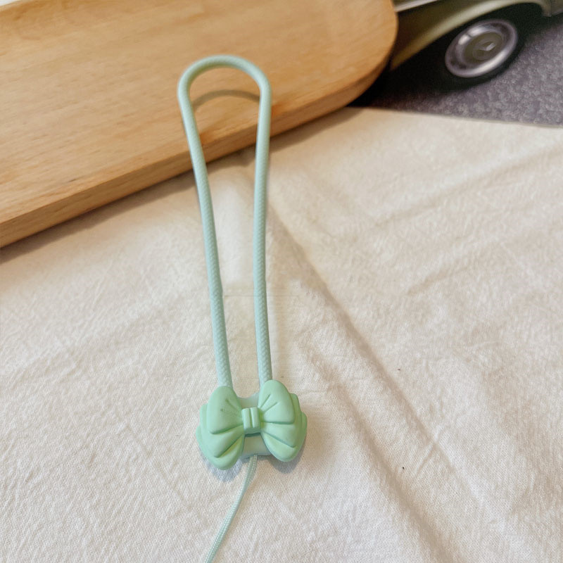 INS Aranyos 3D Candy színes masni csomó szilikon kézi szíj Airpods Pro 2 rajzfilm telefontok többfunkciós báj zsinóros karkötő