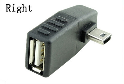 Mini USB 5Pin Mascul la USB Femeie Convertor de unghi de 90 de grade Conector de sincronizare a datelor Adaptor OTG pentru mașină MP3 MP4 Tablete Telefoane U-Disk