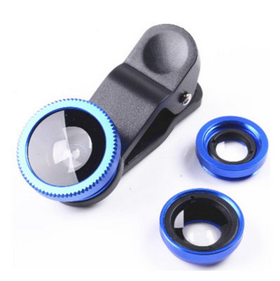 Fish Phone Lens Generic Camera for Smartphone Wide Angle Fisheye Lens and Clip Macro Camera Sets 3 In 1 Support iPhone Samsung