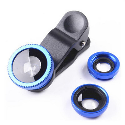 Fish Phone Lens Generički fotoaparat za pametni telefon Širokokutni Fisheye objektiv i Clip Makro setovi fotoaparata 3 u 1 Podržava iPhone Samsung