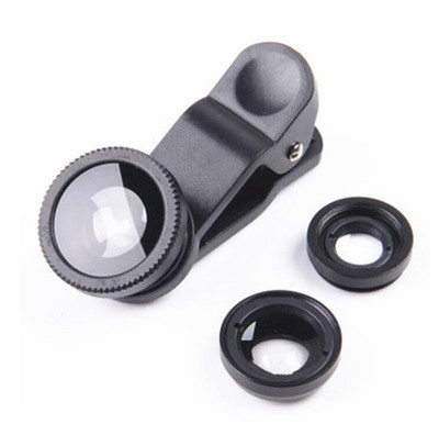 Fish Phone Lens Generički fotoaparat za pametni telefon Širokokutni Fisheye objektiv i Clip Makro setovi fotoaparata 3 u 1 Podržava iPhone Samsung