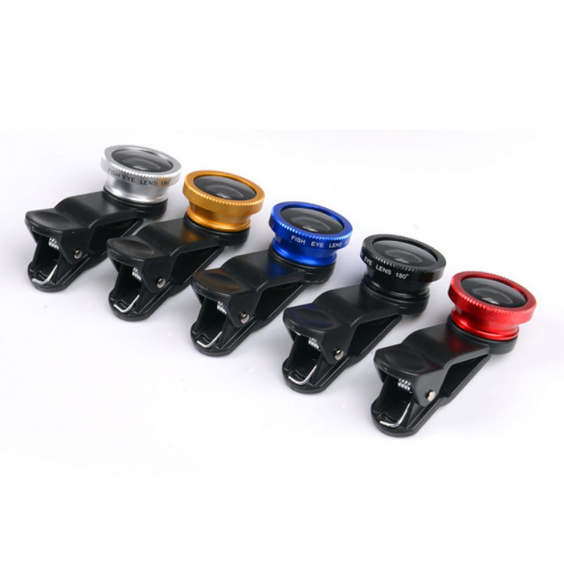„Fish Phone Lens“ bendra kamera, skirta išmaniesiems telefonams, plataus kampo žuvies akies objektyvo ir klipų makrokamerų rinkiniai „3 viename“ „iPhone Samsung“ palaikymas