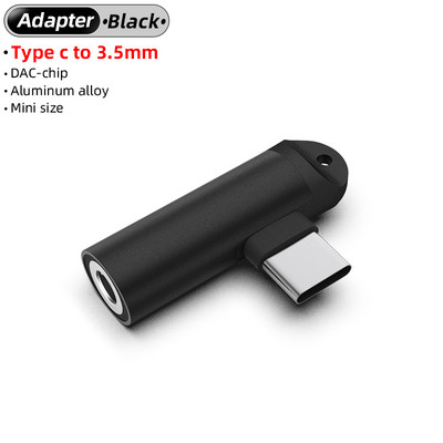 Adaptor mufă pentru căști tip C de 3,5 mm, USB C la 3,5 MM, convertizor audio auxiliar cu cip DAC pentru Samsung Galaxy S21 S20 Oneplus 8t Nord