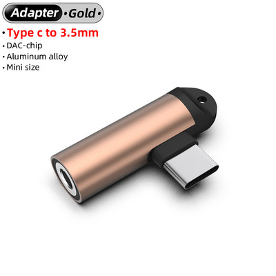 Adaptor mufă pentru căști tip C de 3,5 mm, USB C la 3,5 MM, convertizor audio auxiliar cu cip DAC pentru Samsung Galaxy S21 S20 Oneplus 8t Nord