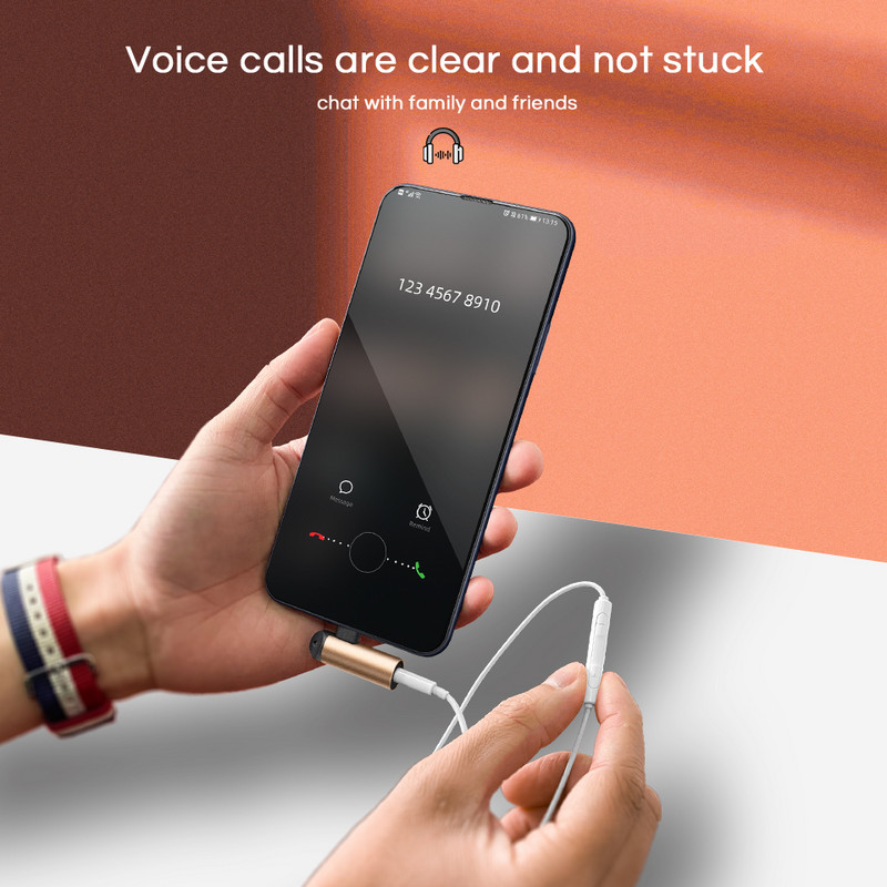 C típusú 3,5 mm-es fejhallgató-csatlakozó adapter USB C-3,5 mm-es Aux audio átalakító DAC chippel Samsung Galaxy S21 S20 Oneplus 8t Nord készülékhez