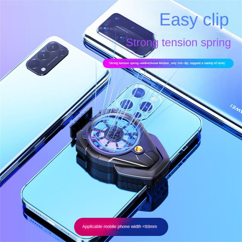 2023 Új K1 mobiltelefon radiátor színes RGB kettős hűtőventillátor három sebességes mobiltelefon radiátor hátulsó turbó csendes radiátor